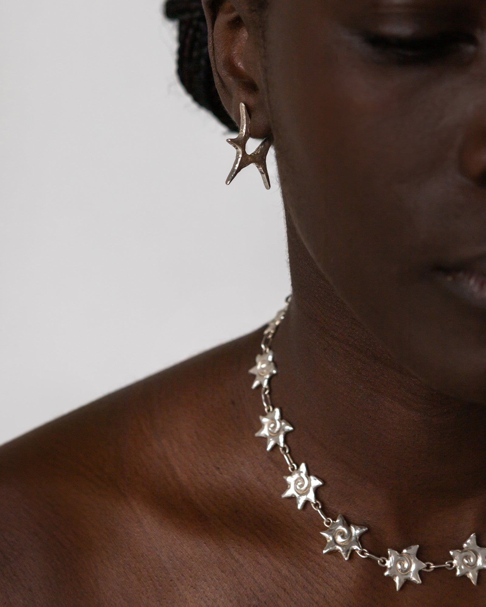 Madeline.DTMG Silver Starseed Earrings